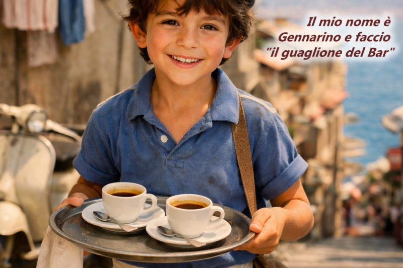 RACCONTO – Il mio nome è Gennarino e faccio il “guaglione del bar”