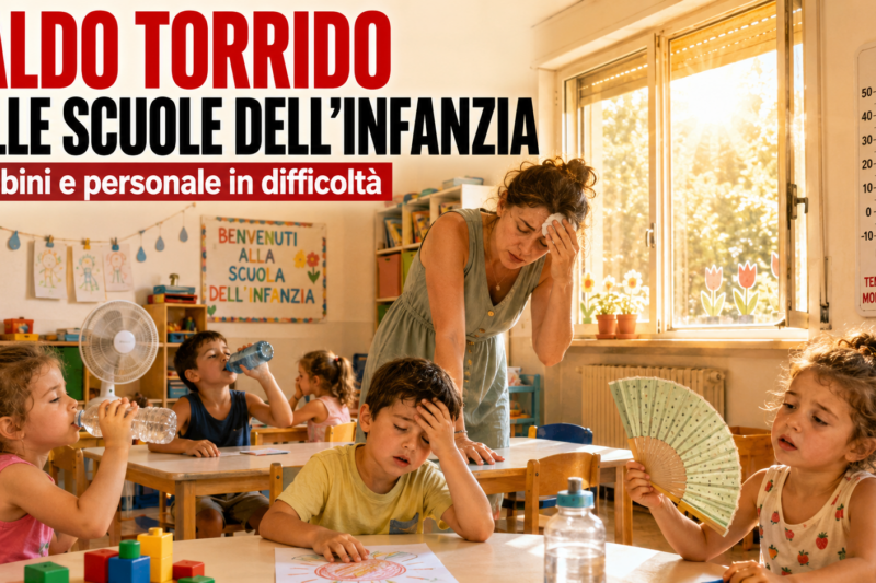 UIL Scuola ER – Caldo nelle scuole dell’infanzia: “Condizioni insostenibili per bambini e personale”