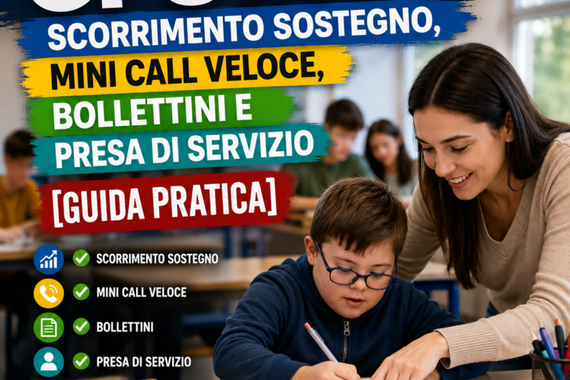 GPS 2026,: scorrimento sostegno, mini call veloce, bollettini e presa di servizio [GUIDA PRATICA]