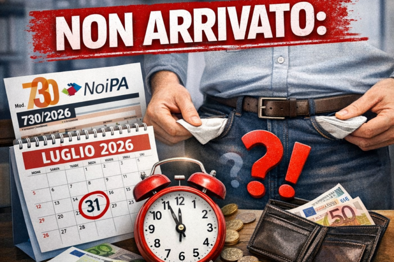 Rimborso 730 NoiPA luglio 2026 non arrivato: tutti i motivi e cosa fare