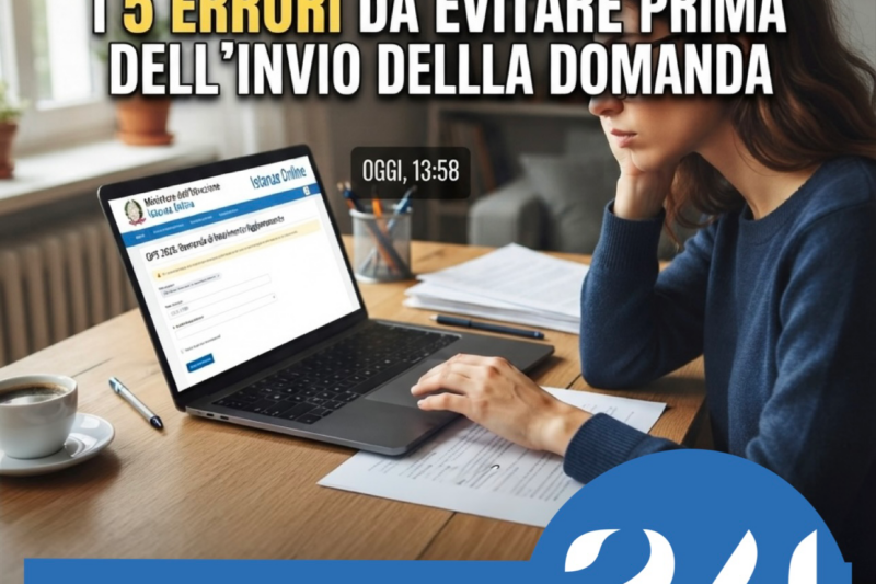 GPS 2026 scadenza oggi ore 14: i 5 errori da evitare prima dell’invio della domanda