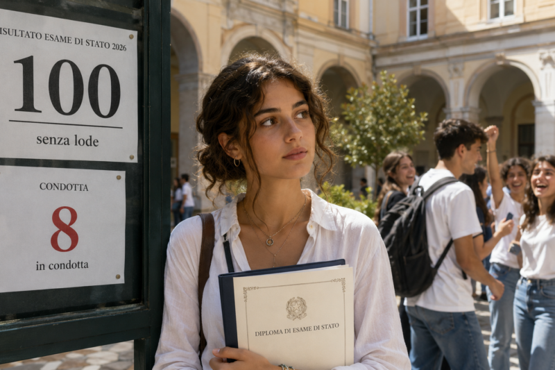 Maturità 2026, 100 senza lode per l’8 in condotta: il caso Marina Ruoppolo accende il dibattito