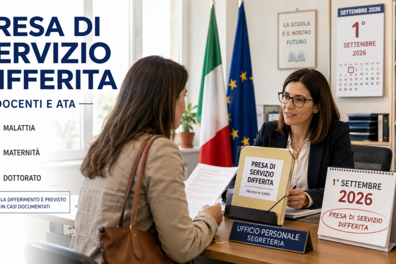 Presa di servizio differita a scuola: quando è possibile, come richiederla e quali effetti produce
