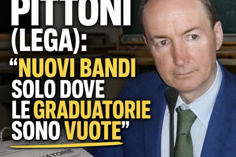 Concorsi docenti, Pittoni (Lega): “Nuovi bandi solo dove le graduatorie sono vuote”