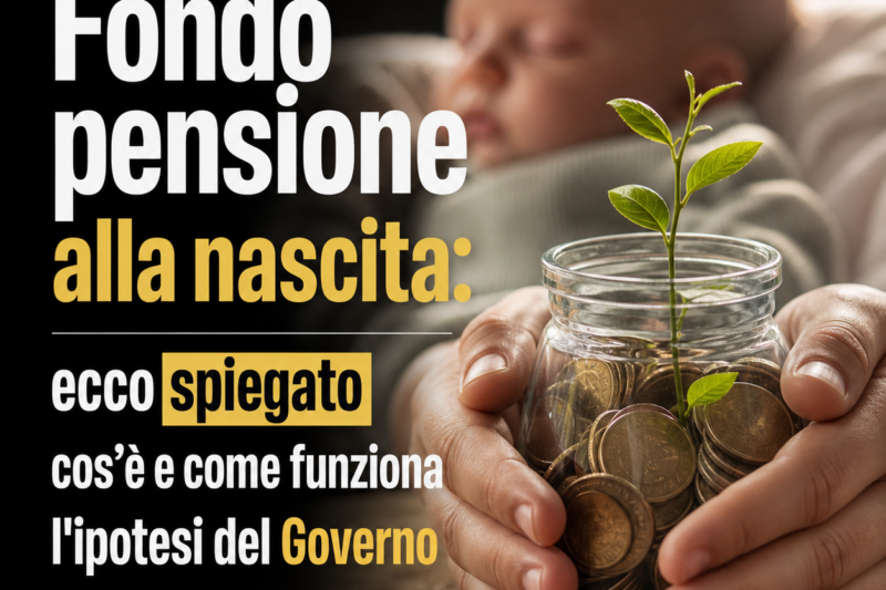 Fondo pensione alla nascita: ecco spiegato cos’è e come funziona l’ipotesi del Governo