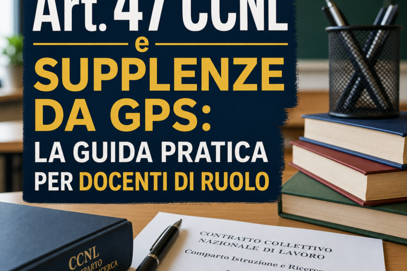 Art. 47 CCNL e supplenze da GPS: la guida pratica per docenti di ruolo