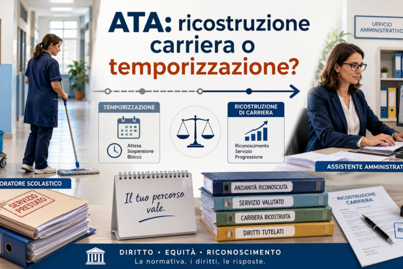 Personale ATA, da collaboratore scolastico ad assistente amministrativo: quando la temporizzazione può essere superata