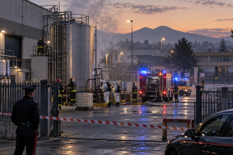 Caivano, miasmi da un’azienda di vernici: scuole chiuse e area sequestrata. Prefettura: dispersione conclusa