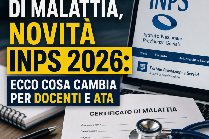 Certificato di malattia, novità INPS 2026: Ecco cosa cambia per docenti e ATA