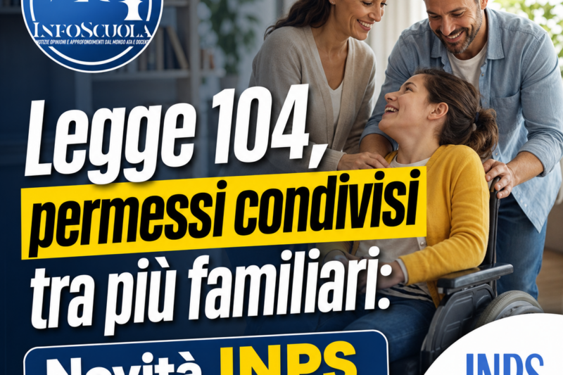 Legge 104, permessi condivisi tra più familiari: Novità INPS che detta regole