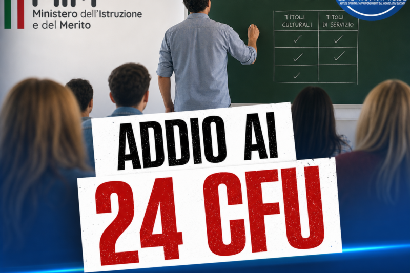 Addio ai 24 CFU: il MIM ridisegna le tabelle titoli per i futuri concorsi docenti
