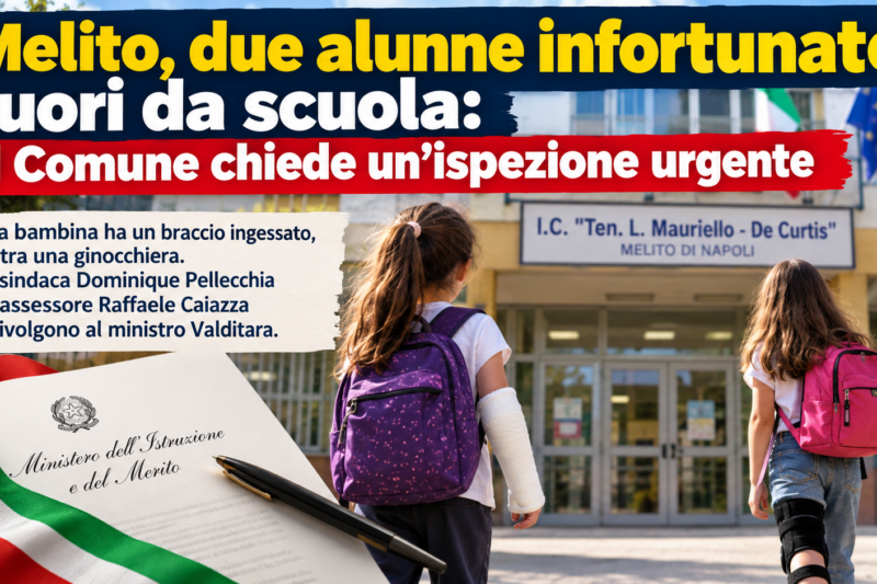 Melito, due alunne infortunate fuori da scuola: il Comune chiede un’ispezione urgente al Ministero