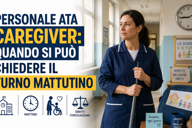 Personale ATA caregiver di figli disabili: quando si può chiedere il turno mattutino
