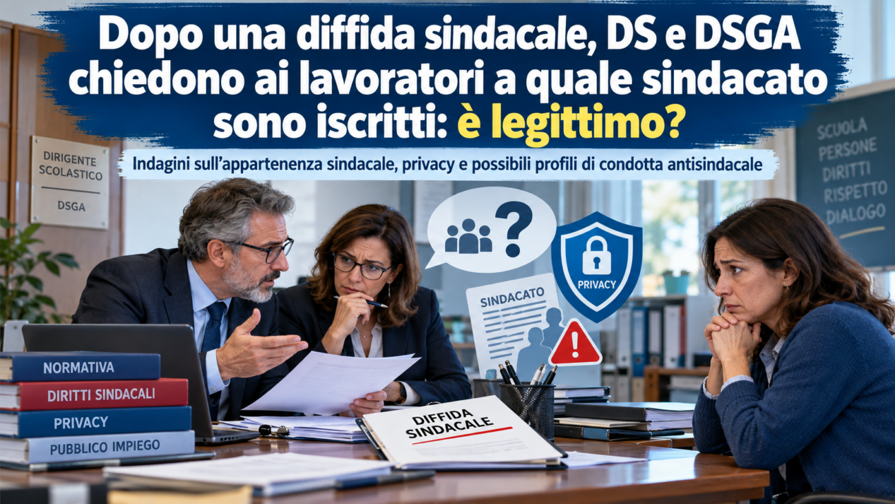 iscrizione sindacato e privacy nella scuola - InfoScuola24