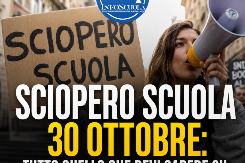 Sciopero scuola 30 ottobre: tutto quello che devi sapere su diritti, obblighi e regole
